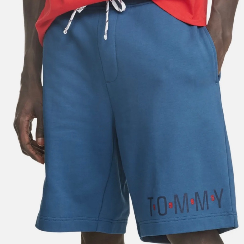Tommy Hilfiger Denim Men's Old Skool Red Jack French Terry Shorts Blue Small